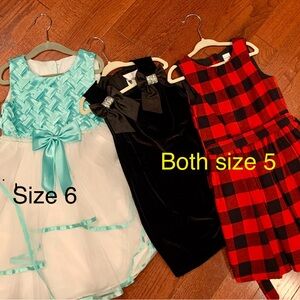 Girls holiday dresses size 5T to 6t